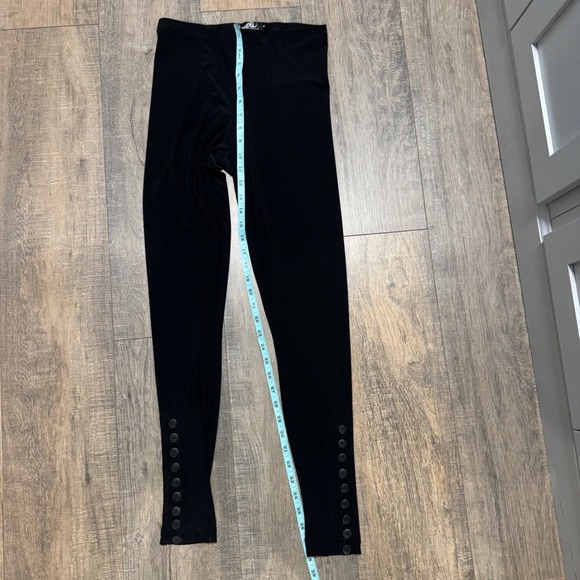 Sympli Black Button Detail Leggings Jersey Knit Pants Women Size 4 - Picture 6 of 6